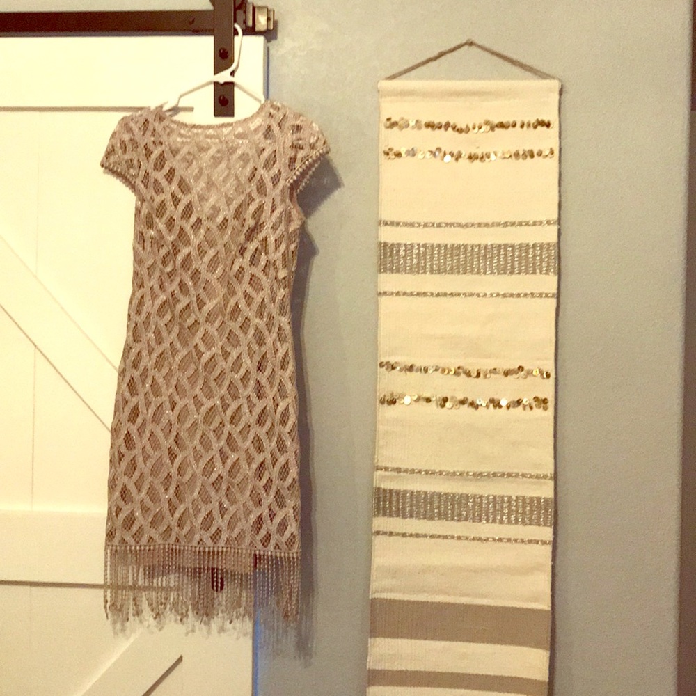 Grey flapper cocktail dress